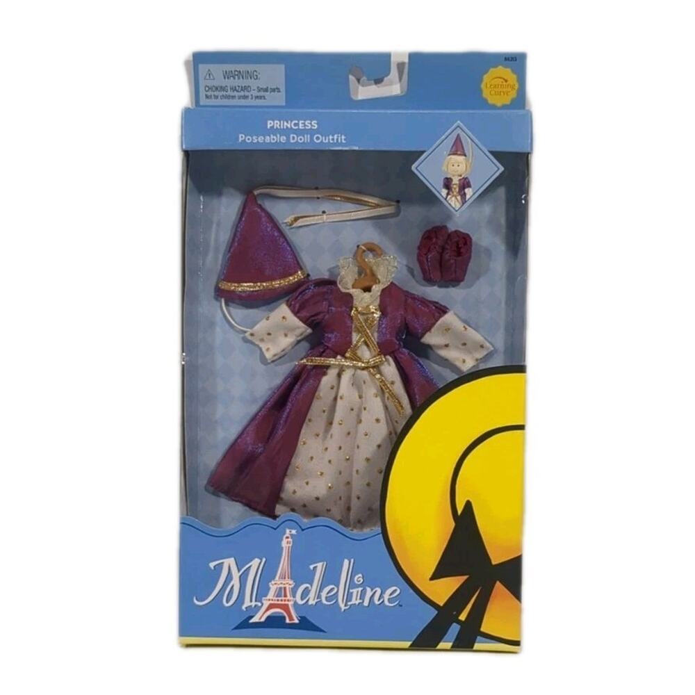 Madeline Princess Learning Curve poseable 8" doll outfit 2002 NEW in box Vtg